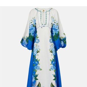 FARM Rio Blue and White Floral Long Sleeve Dress. SOLD OUT!!!